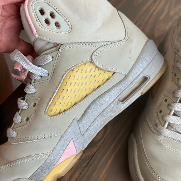 Jordan pink and grey retro 5’s - Picture 7 of 12